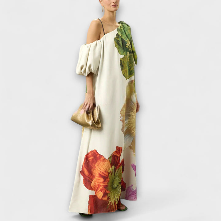 Skylar - Maxikleid mit Blütendruck und Puffärmeln