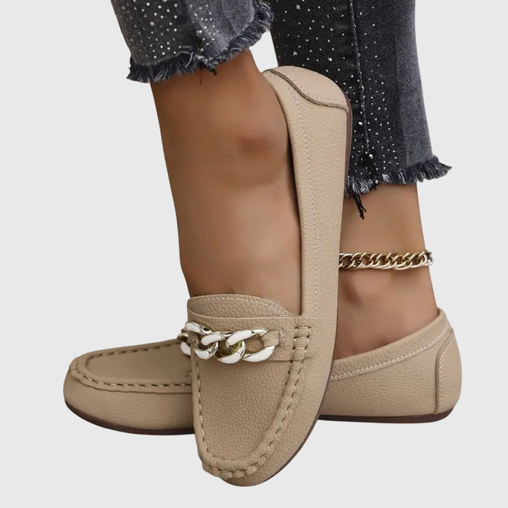 Melissa | Leder-Loafer mit Kettendetail für Damen