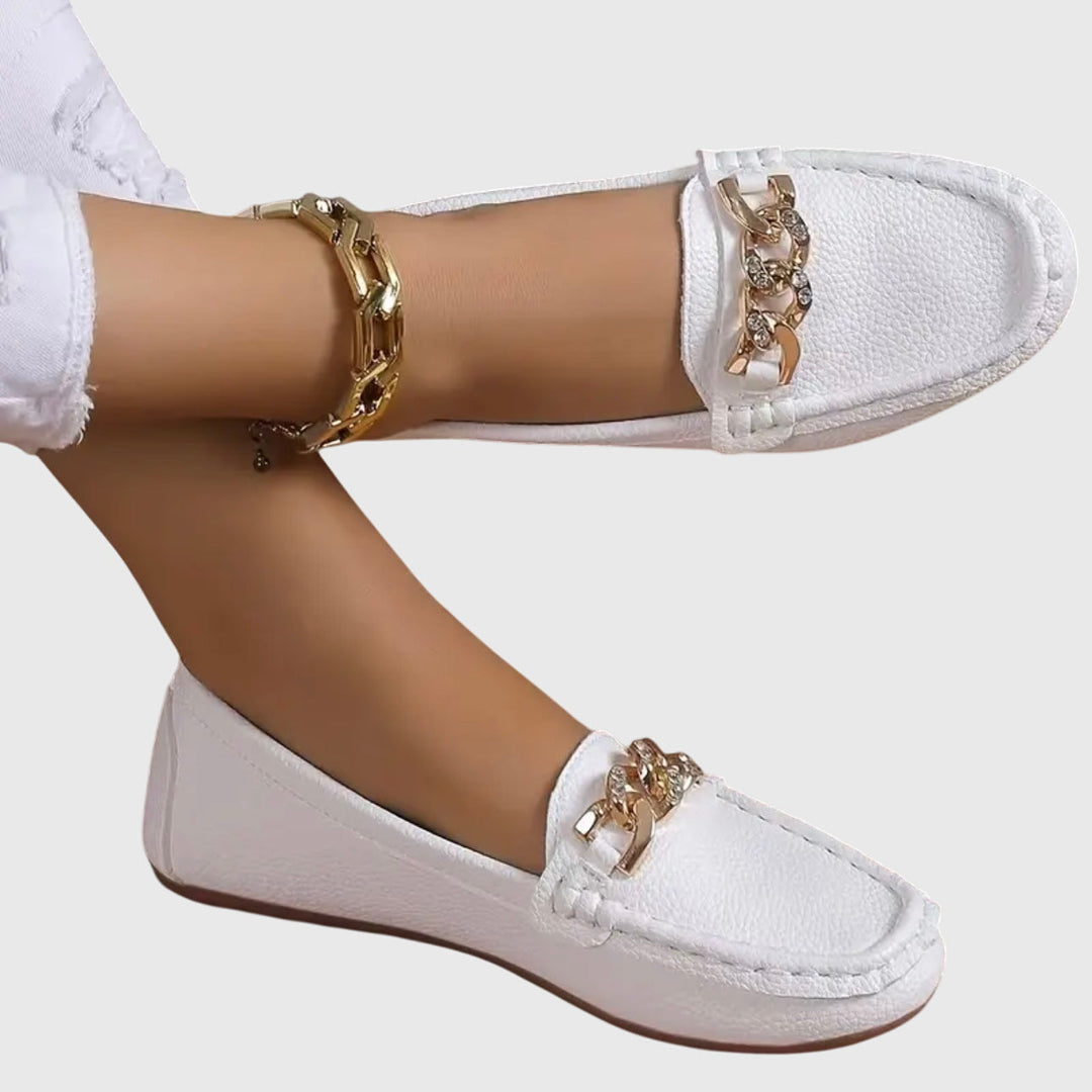 Melissa | Leder-Loafer mit Kettendetail für Damen