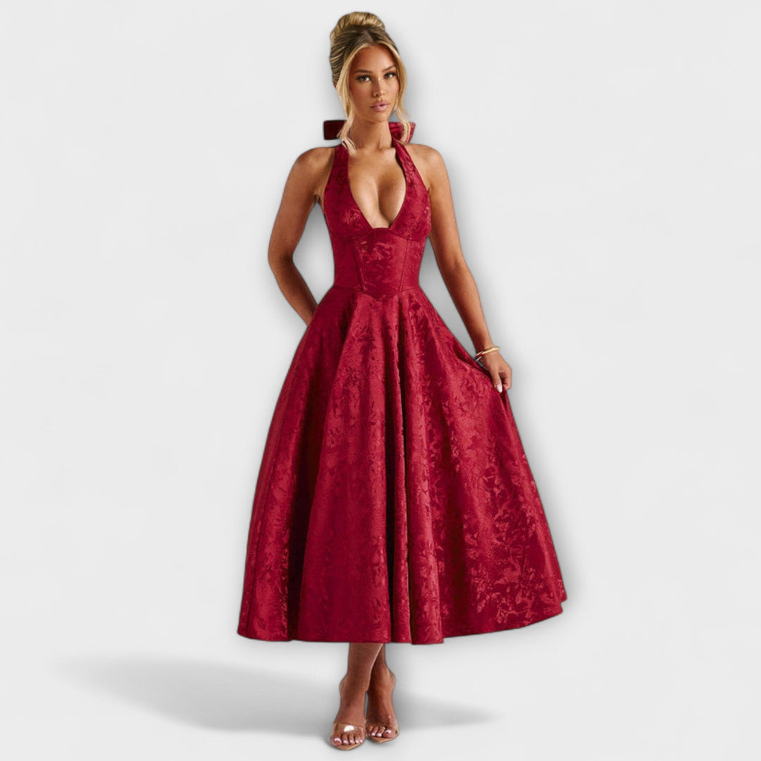 Catalina - Romantisches weisses Midikleid