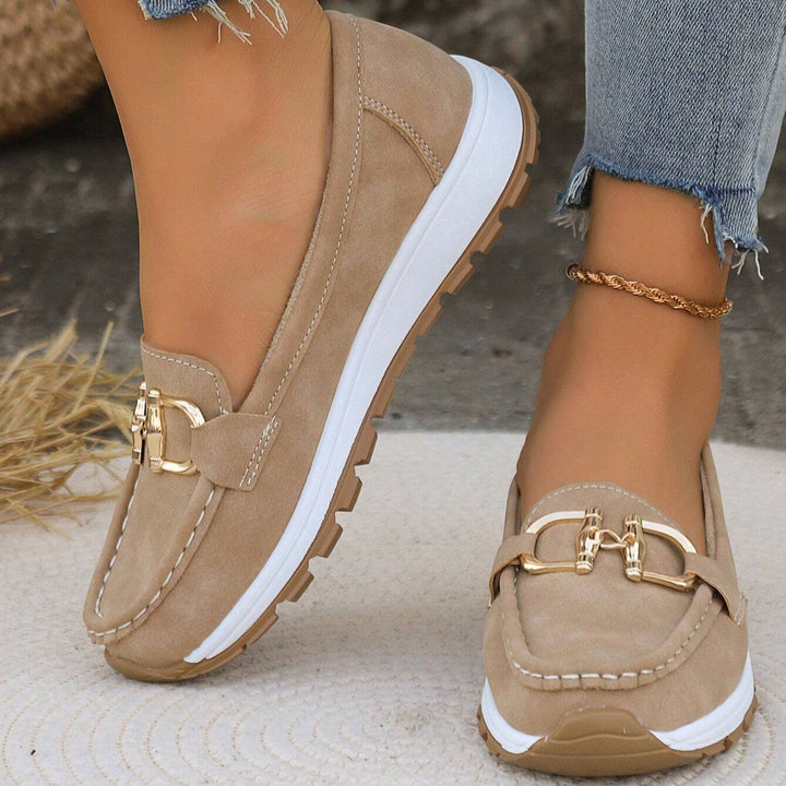 Blanca | Plateau-Loafer aus Wildleder mit Metallschnalle für Damen
