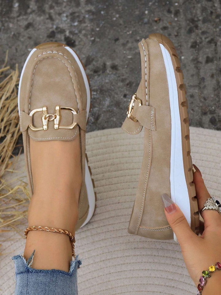 Blanca | Plateau-Loafer aus Wildleder mit Metallschnalle für Damen