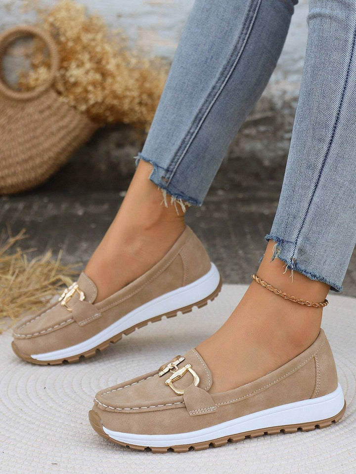 Blanca | Plateau-Loafer aus Wildleder mit Metallschnalle für Damen