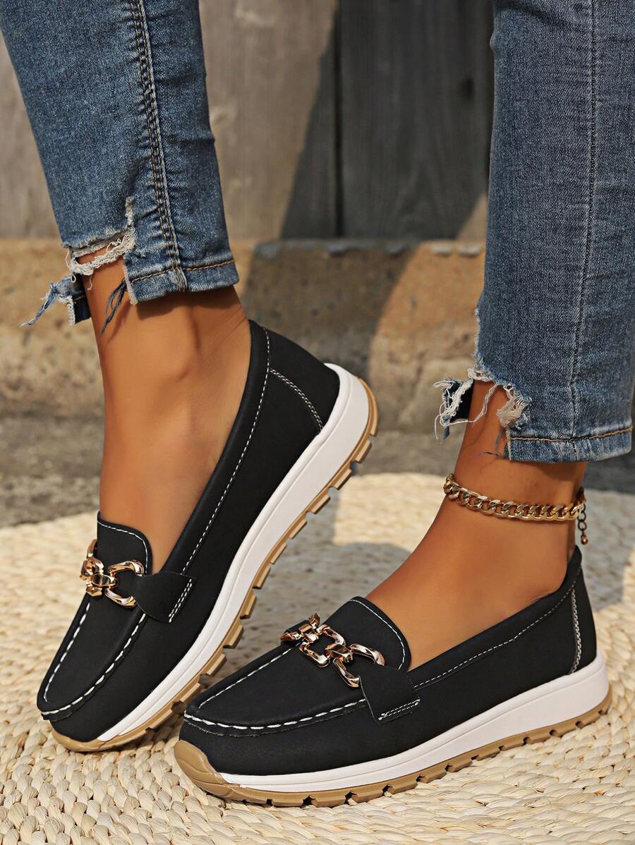 Nicolette | Plateau-Loafer mit Kettendetail für Damen