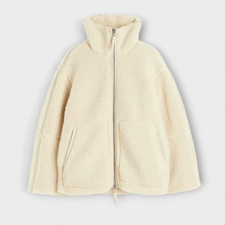Nuage Polaire - Cremefarbene Oversized-Teddyjacke