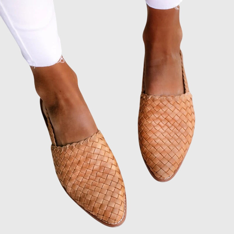 Leah | Geflochtene Loafer mit offener Spitze für Damen