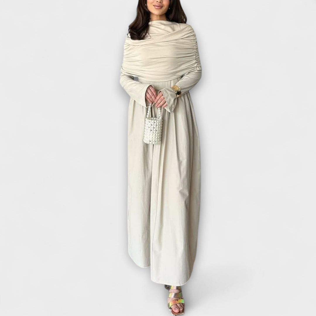 Jessica - Lila entspanntes Plisseekleid