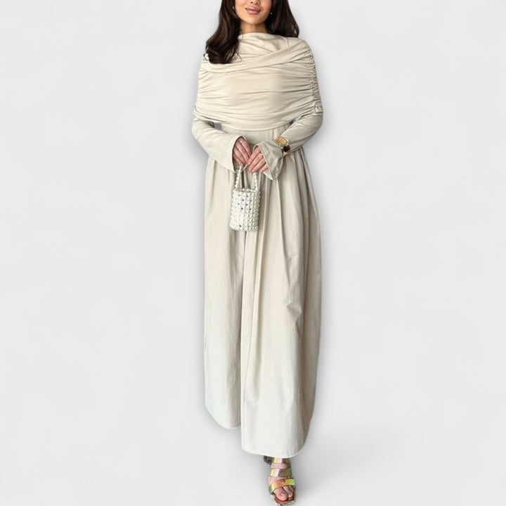 Jessica - Lila entspanntes Plisseekleid