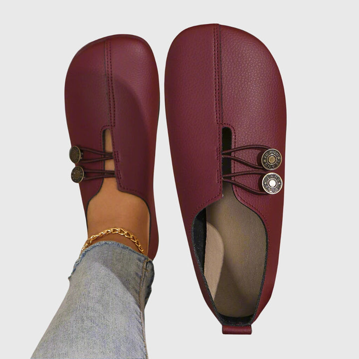 Josephine | Wildleder-Schnürstiefeletten mit Zierknöpfen für Damen