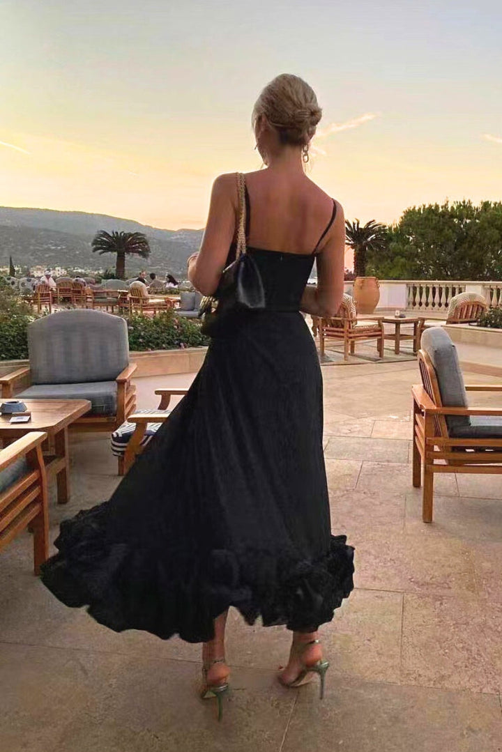 Dahlia | Ärmelloses Damen-Maxikleid mit tailliertem Oberteil für Hochzeitsgäste