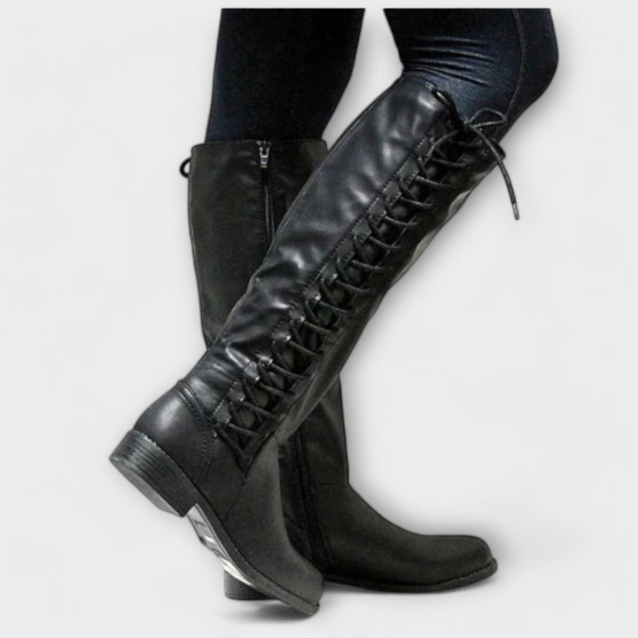 Hiltrud - Elegante Lederschnürstiefel