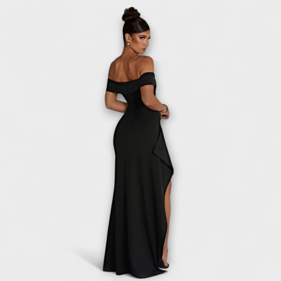 Gretchen - Rosa Maxikleid mit Schlitz