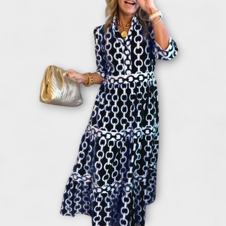 Juliette - Midi-Kleid mit Kettenmuster