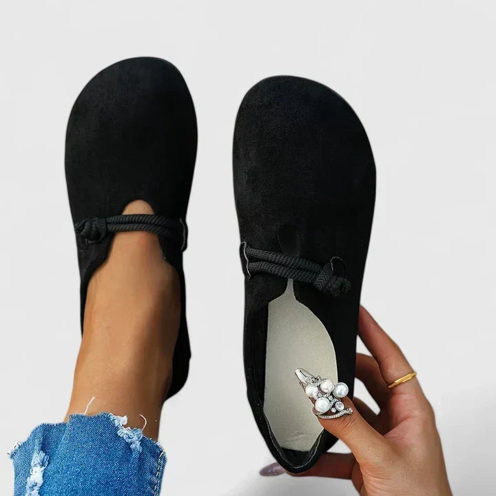 Zelie | Wildleder-Loafer mit Kordelschnürung für Damen