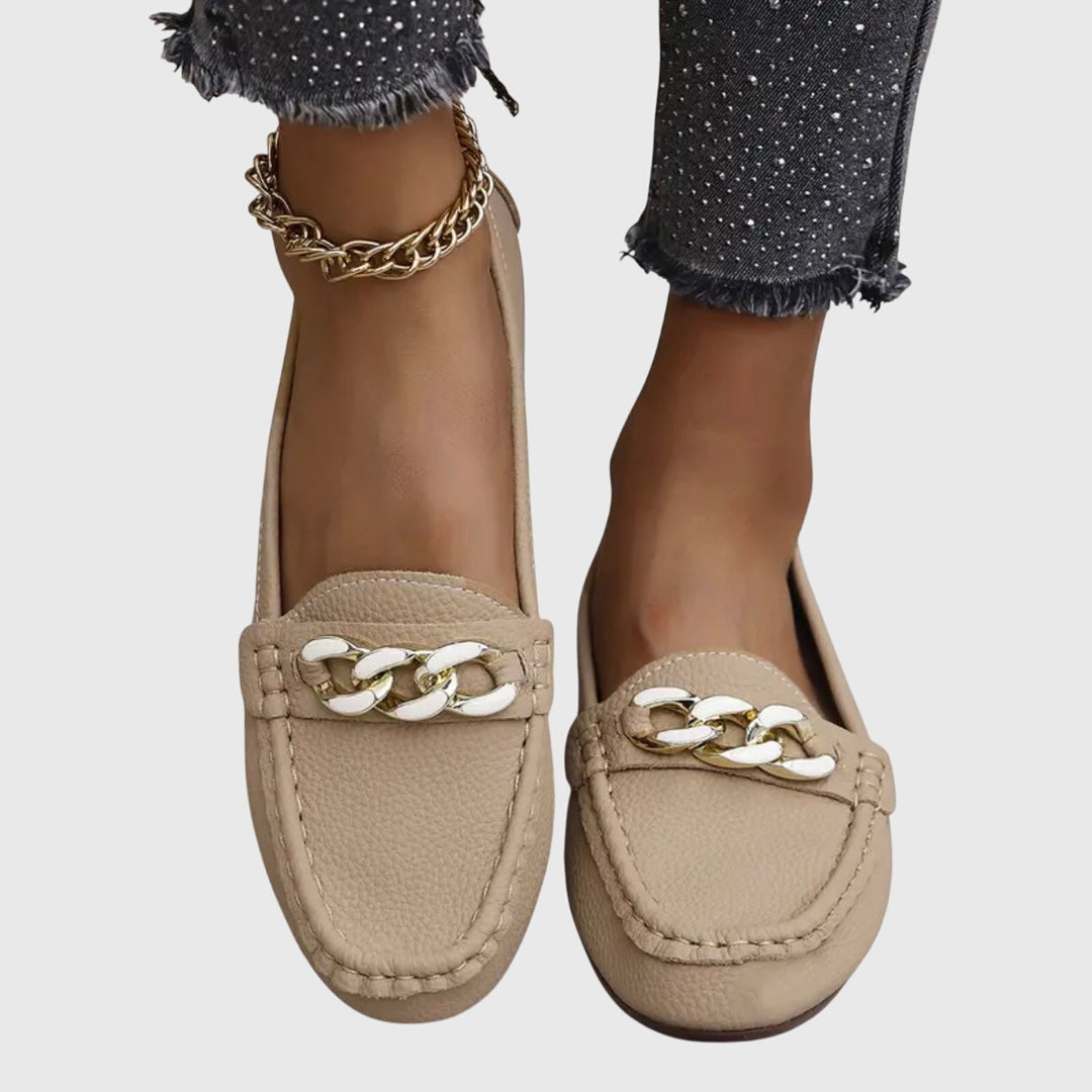 Melissa | Leder-Loafer mit Kettendetail für Damen