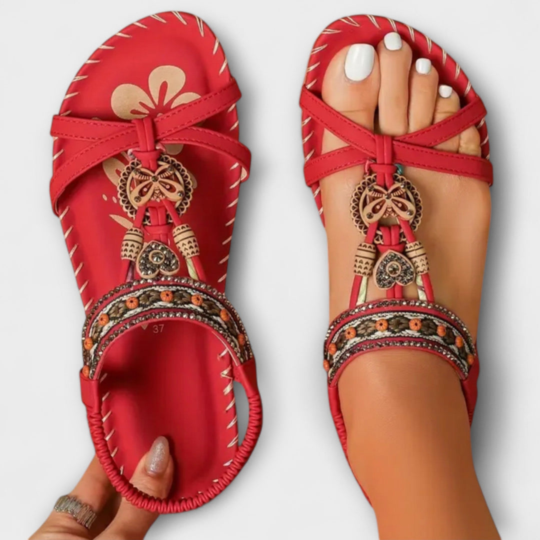 Cordelia - Grüne Ibiza-Sandalen