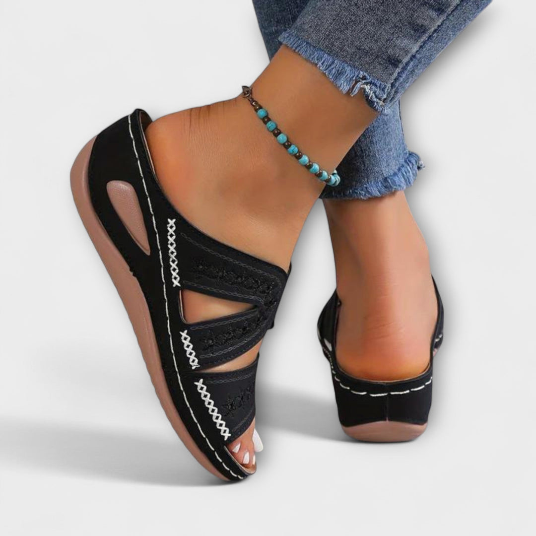 Berta - Komfort-Sandalen in Marineblau