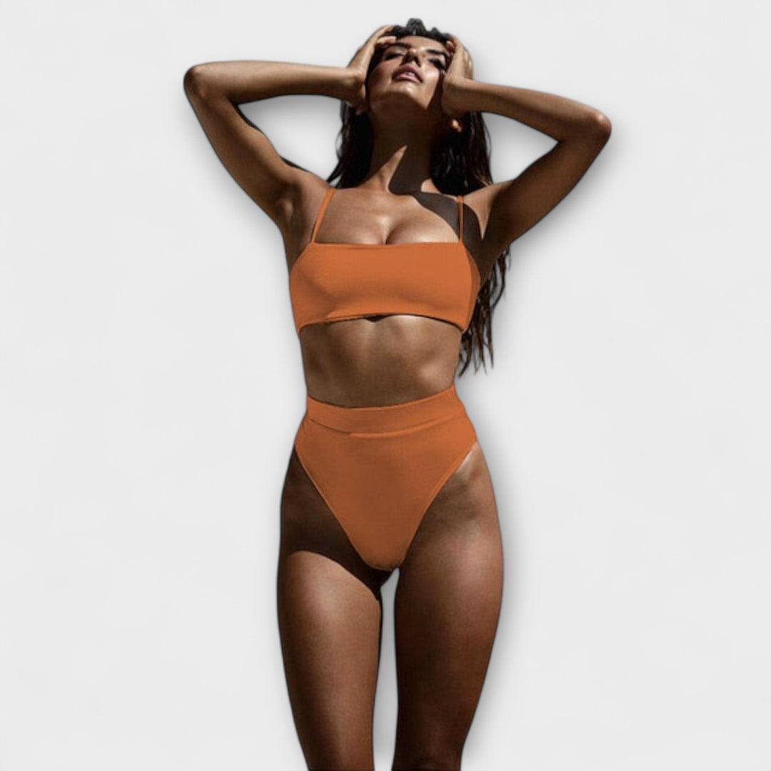 Saar - Minimalistischer geripter Bikini