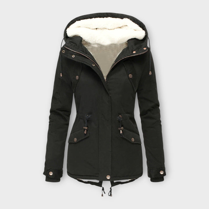 Mori - Schwarze Winterjacke mit Kapuze