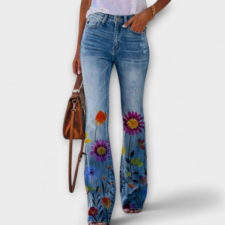 Ingeborg - Jeans mit Blumenmuster