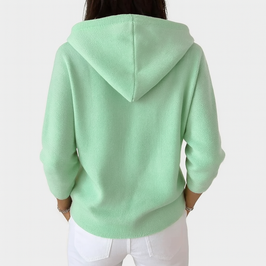 Pippa | Strickjacke mit Kapuze und Knopfleiste für Damen