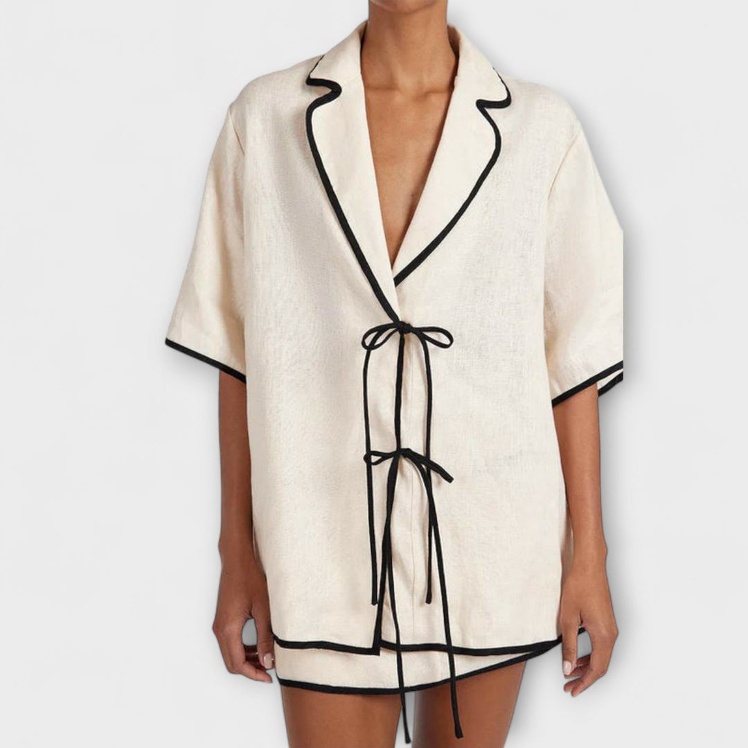 Grace - Cremefarbenes koordiniertes Rock-Set