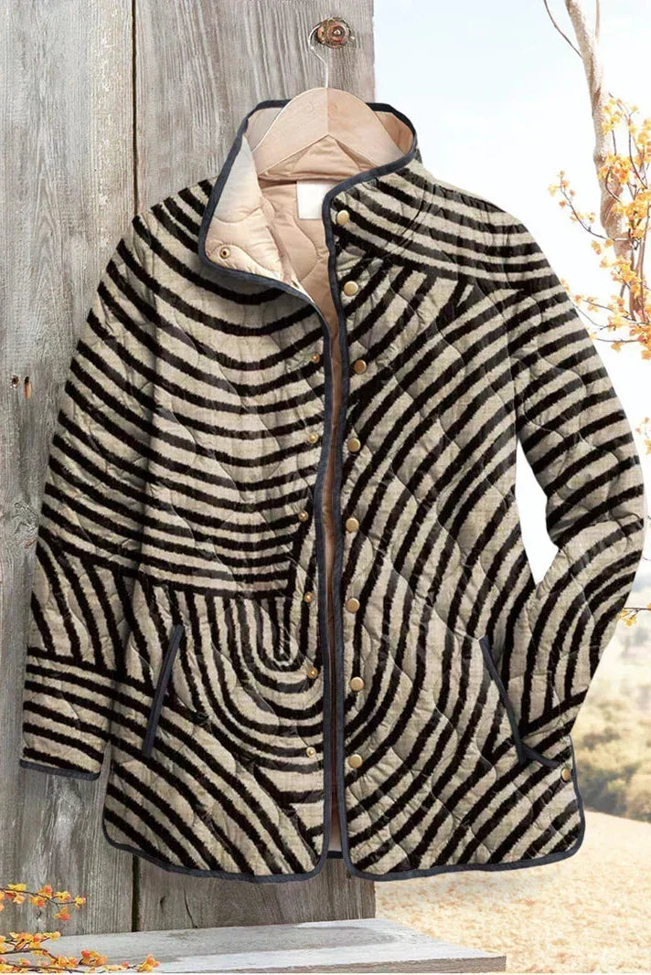 Dagmar – Steppjacke mit Zebramuster