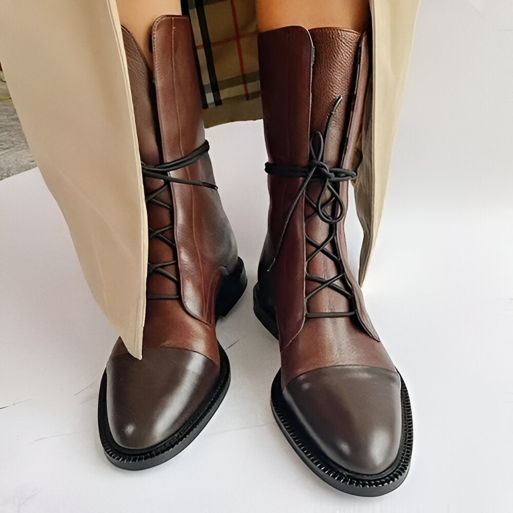 Yalena | Schnürstiefeletten mit Zehenkappe für Damen