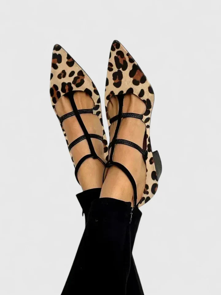 Lieselotte - Schwarze T-Steg-Pumps