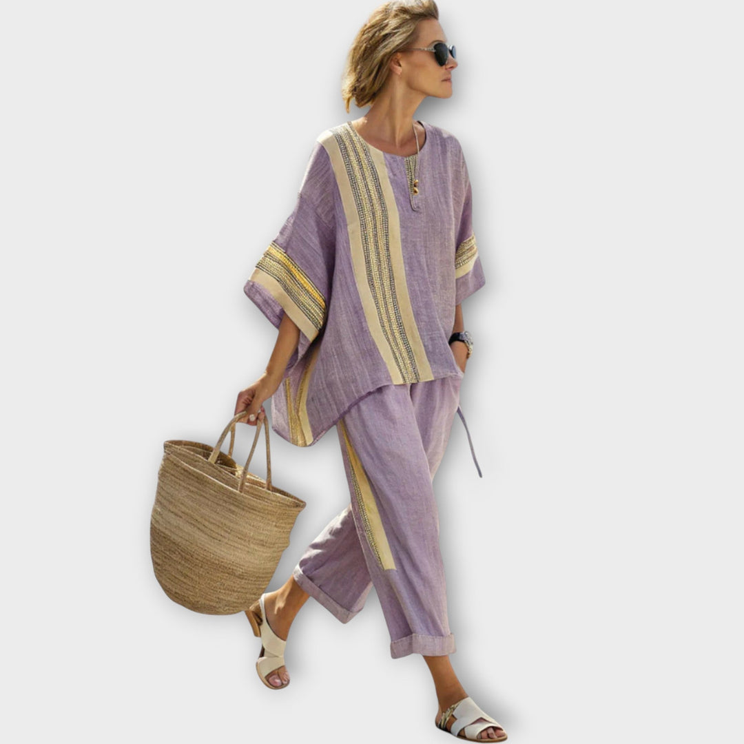 Anila - Elegantes Set mit gestreiftem Design