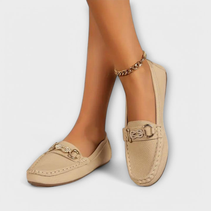 Adele - Schwarze Loafer mit Spange