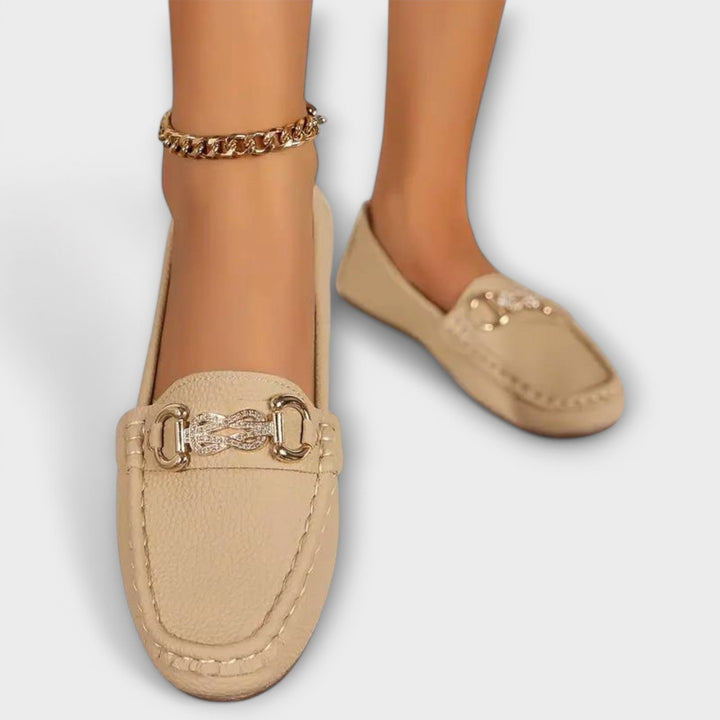 Liesbeth - Schwarze Loafer mit Spange