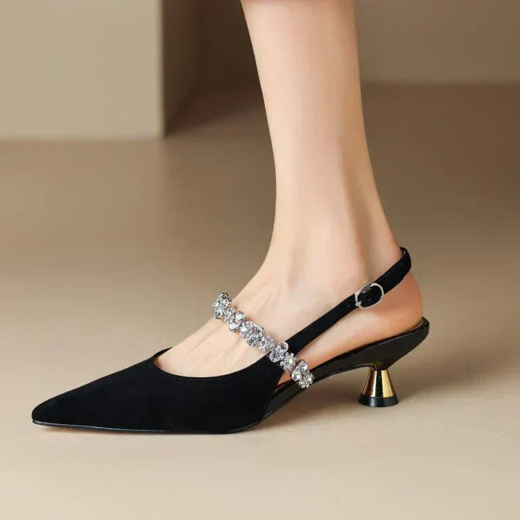 Elisa – Slingback-Pumps mit Strass-Riemchen