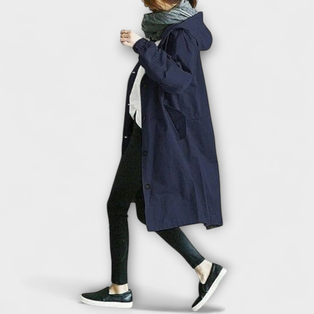 Andréa - Grauer eleganter Trenchcoat
