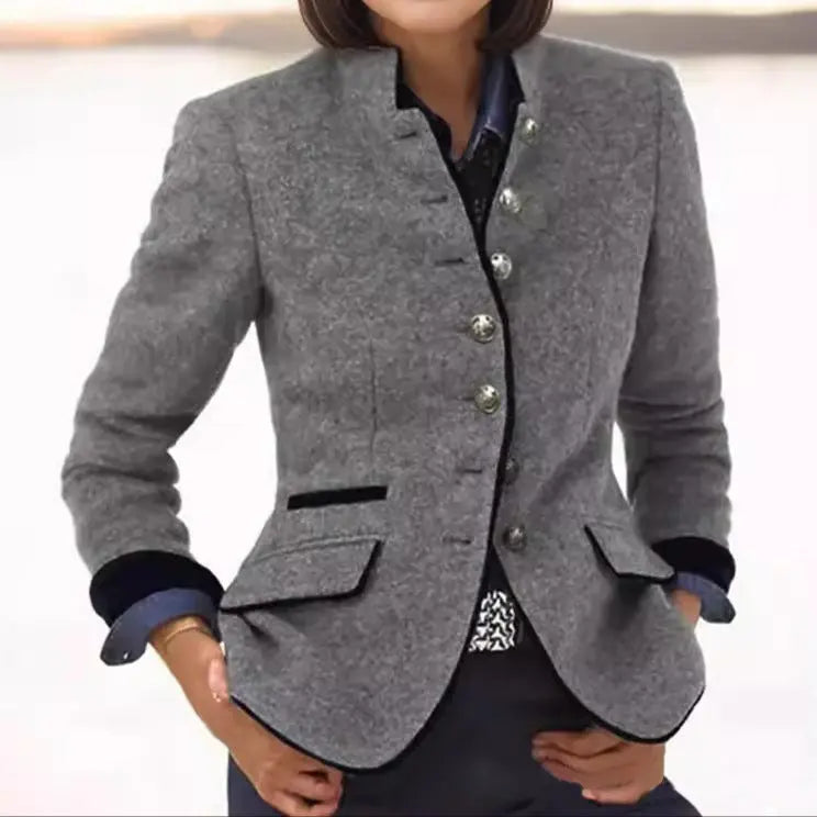 Zara | Wollblazer mit Kontrastpaspeln für Damen