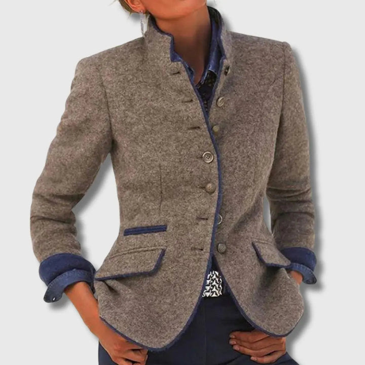 Zara | Wollblazer mit Kontrastpaspeln für Damen