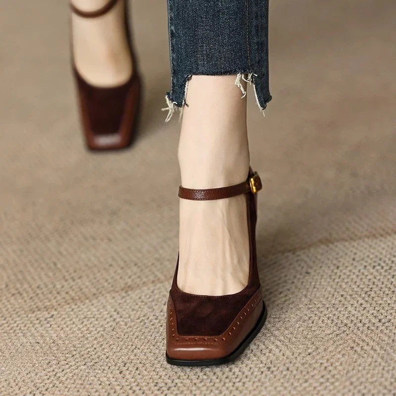 Charlotte – Mary-Jane-Schuhe mit hohem Blockabsatz