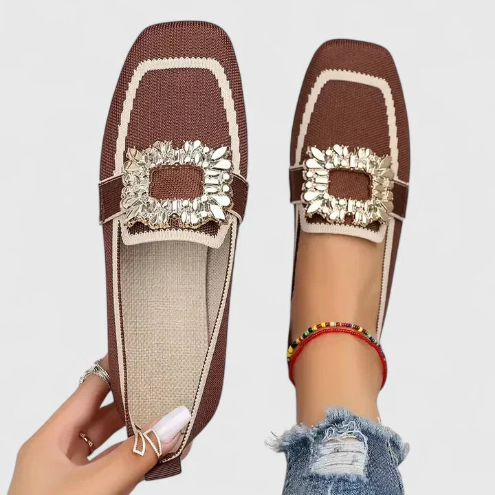 Mareike - Espadrille-Slipper mit Schmuckschnalle