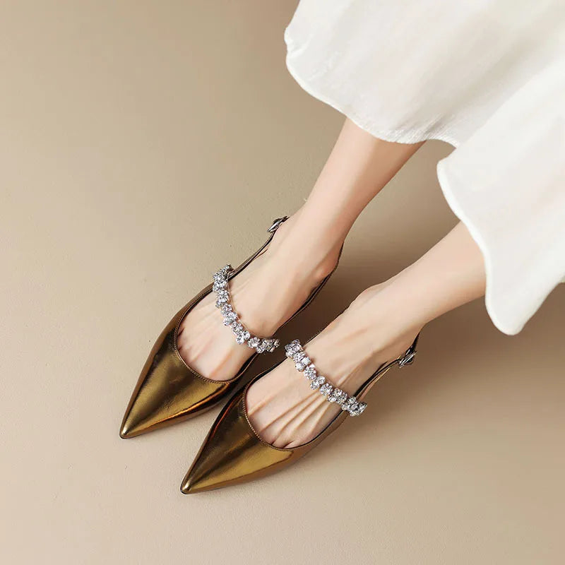 Elisa – Slingback-Pumps mit Strass-Riemchen