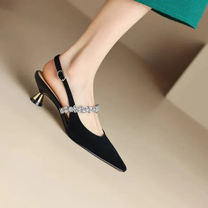 Elisa – Slingback-Pumps mit Strass-Riemchen