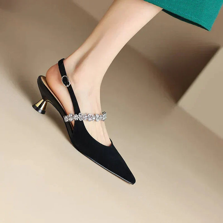 Elisa – Slingback-Pumps mit Strass-Riemchen