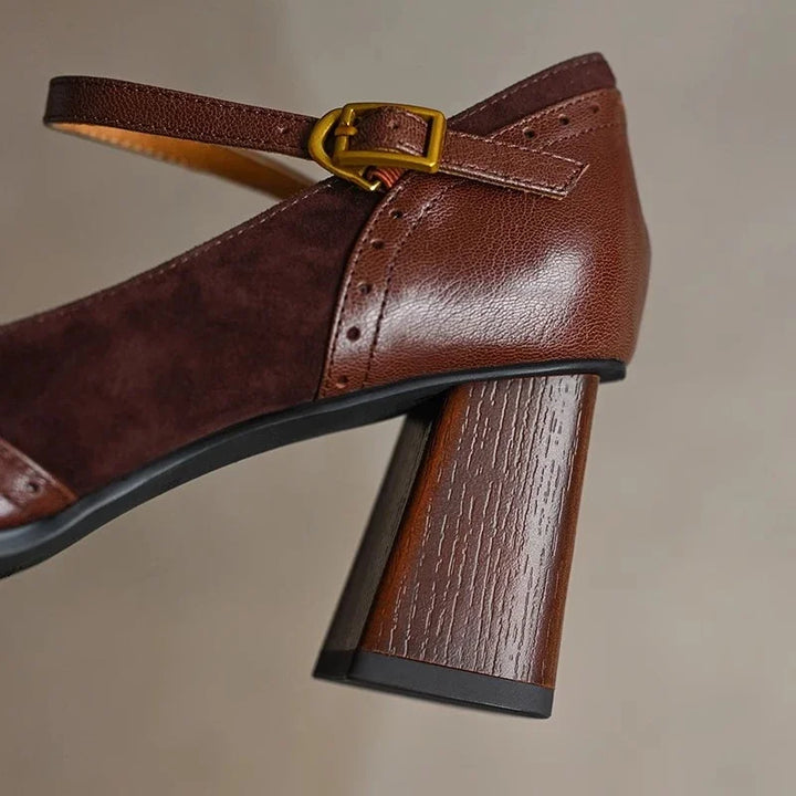 Charlotte – Mary-Jane-Schuhe mit hohem Blockabsatz