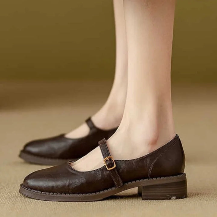 Marlene – Flache Mary-Jane-Schuhe mit Zackenkante