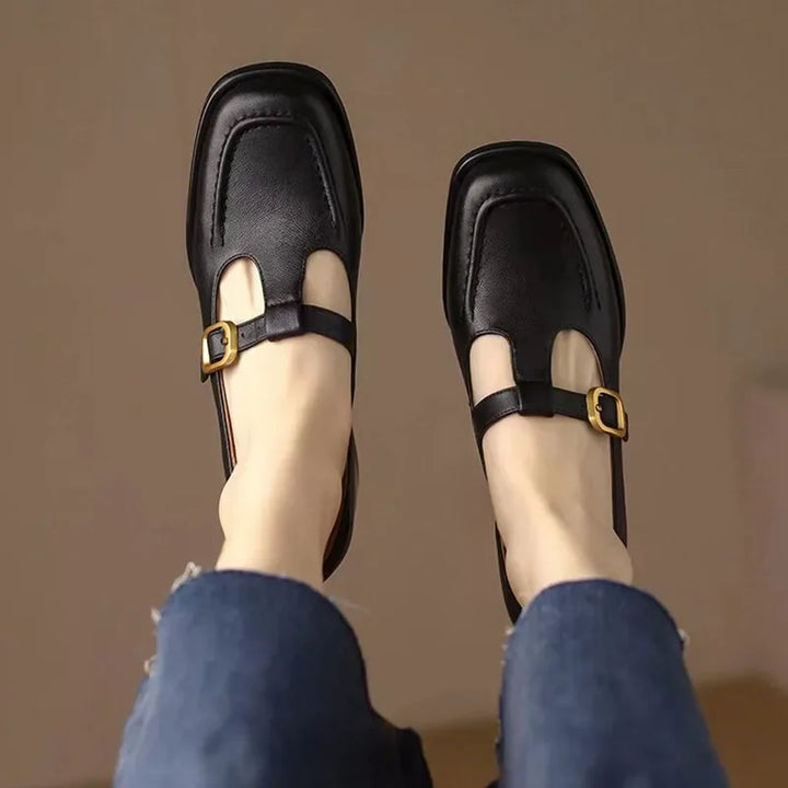 Emilia – T-Steg-Schuhe im Retro-Stil mit Blockabsatz