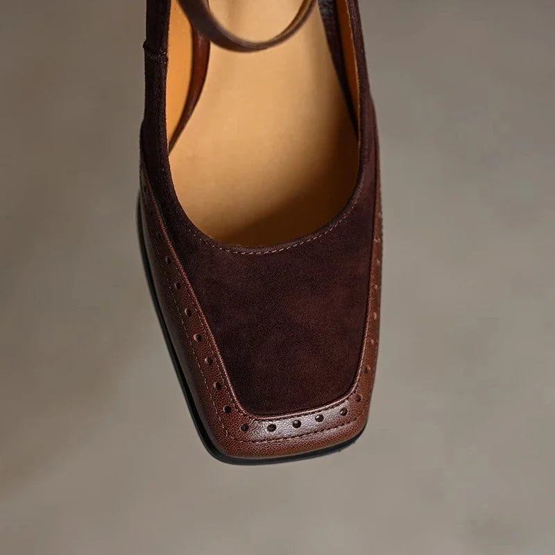 Charlotte – Mary-Jane-Schuhe mit hohem Blockabsatz