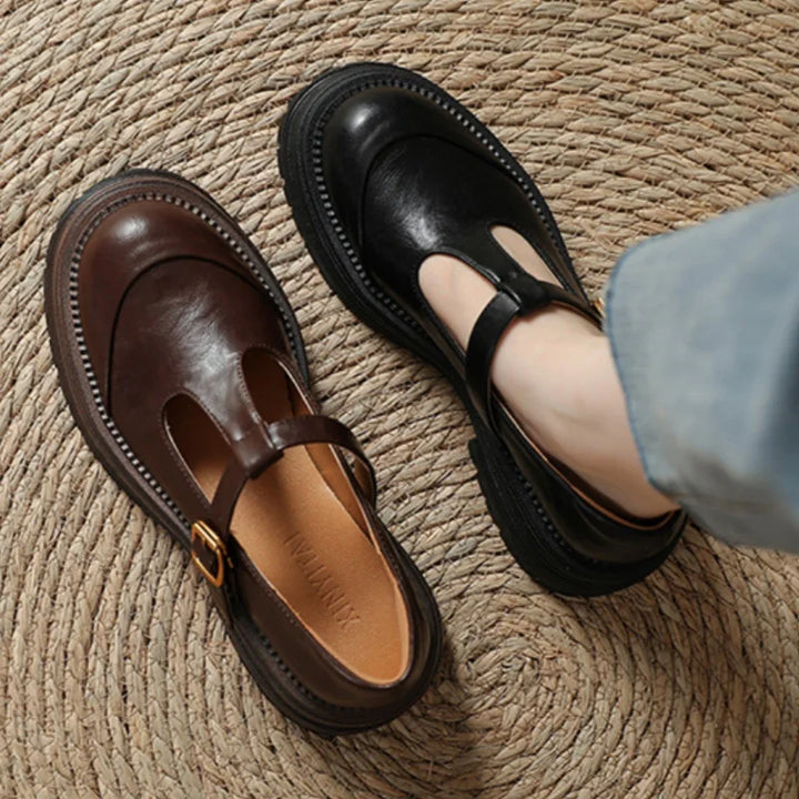 Luisa – T-Steg-Schuhe mit Plateausohle