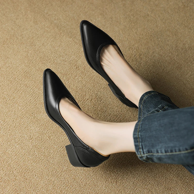Ella – Spitz zulaufende Ballerinas mit flachem Absatz