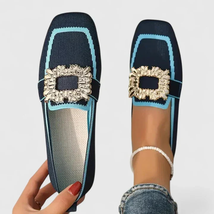Mareike - Espadrille-Slipper mit Schmuckschnalle