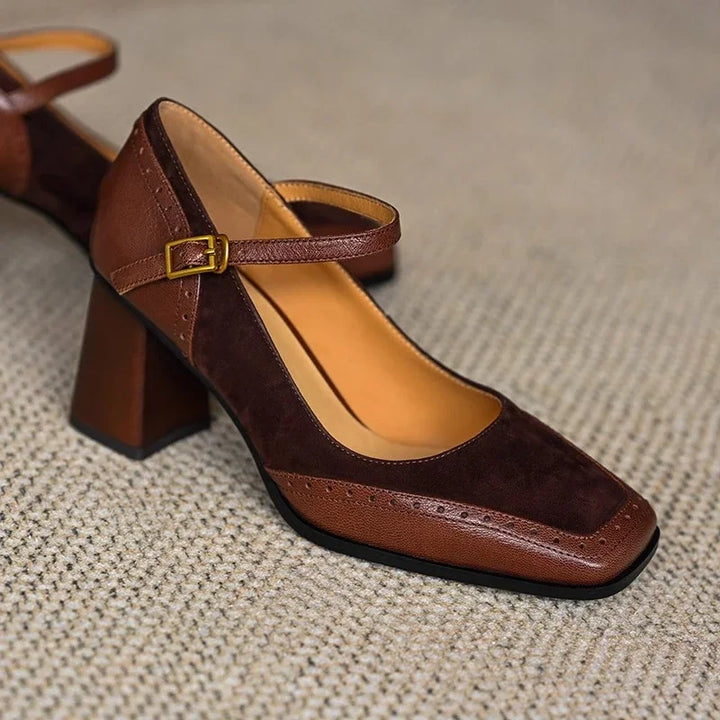 Charlotte – Mary-Jane-Schuhe mit hohem Blockabsatz