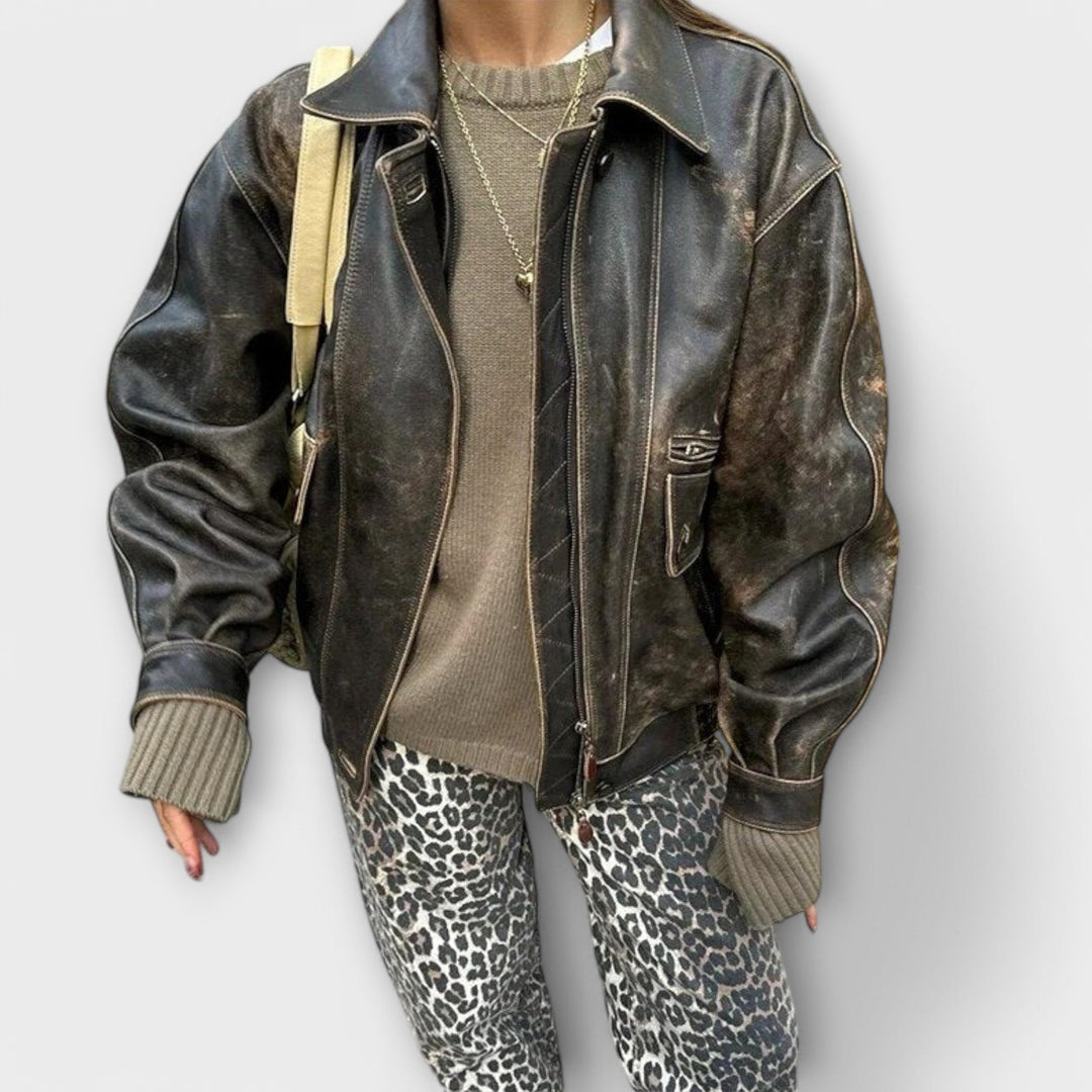 Frauke - Vintage-Jeans mit Leopardenmuster